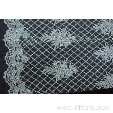 100%POLYESTER EMBROIDERED MESH FABRIC